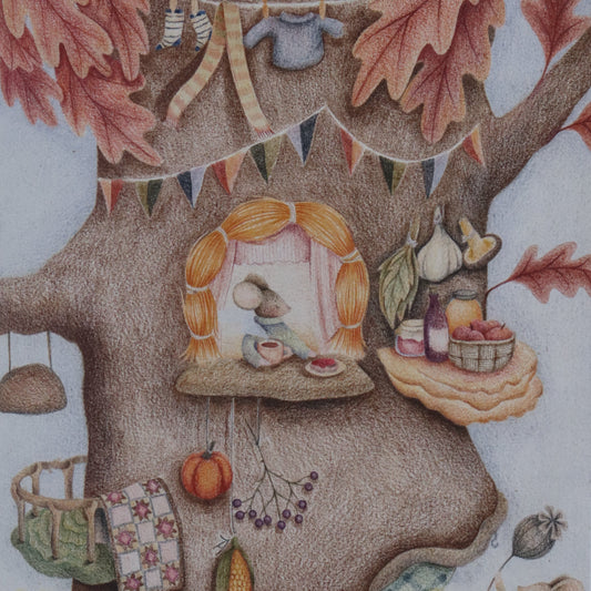 Velký print "Myší strom"