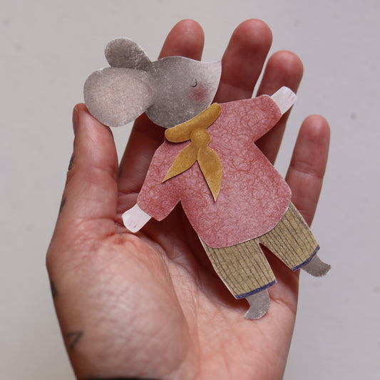 Středně velký print Myška / vystřihovánka